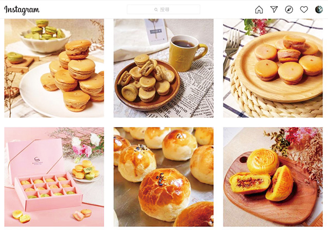 Instagram上各式甜點照片，令人垂涎欲滴。IG擷圖