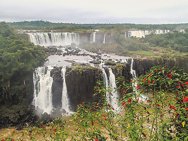 伊瓜蘇瀑布由275 股高高低低、大大小小的瀑布群組成。