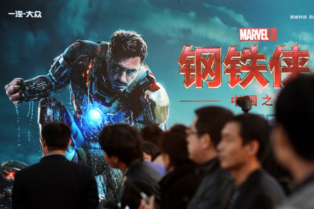 最新熱映的《鋼鐵俠3》置入了生硬的中國元素，成為「中國特供版」。Getty Images