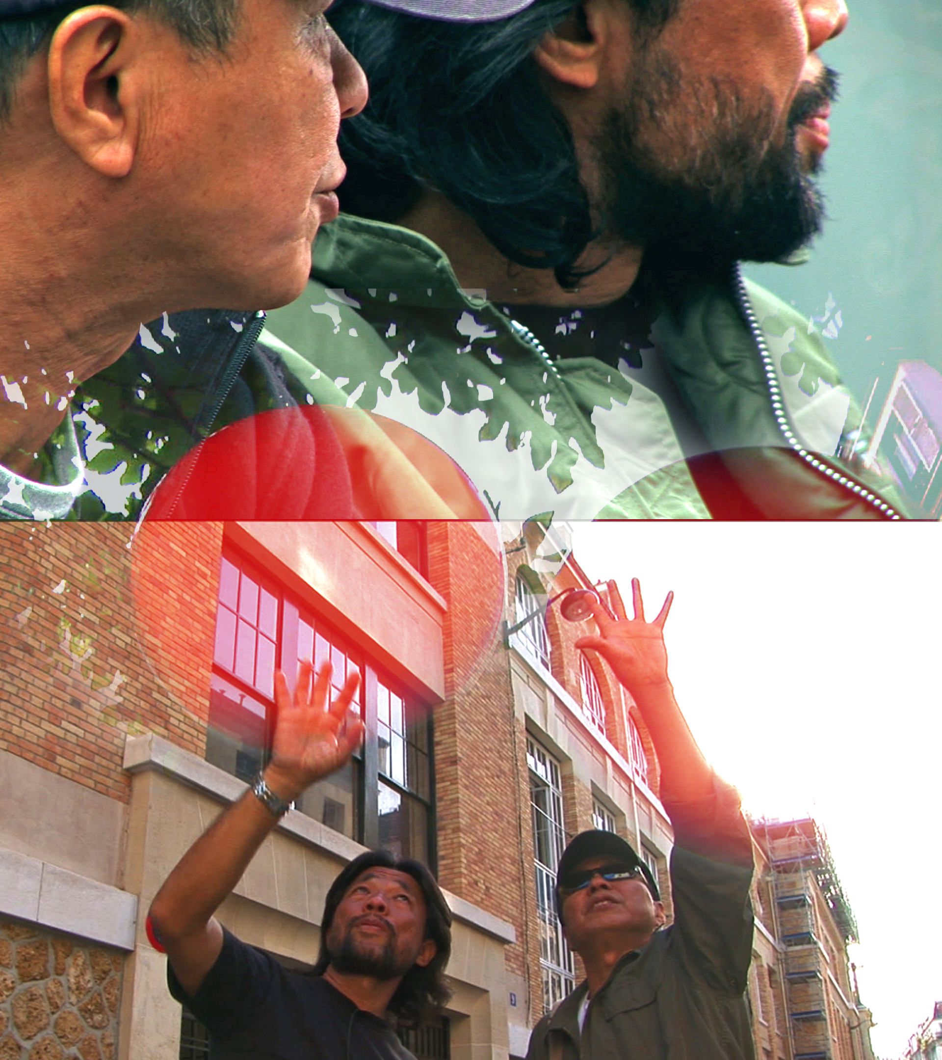 2006年，侯孝賢與李屏賓在法國巴黎拍攝《紅氣球》。