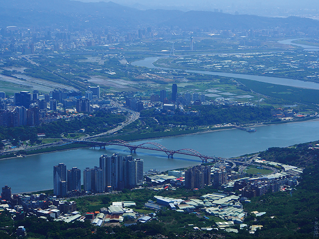 從觀音山鳥瞰大台北