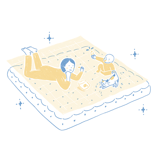 眠豆腐插畫風格以及如科普般解說床墊的方式，讓產品有種反差萌。眠豆腐提供4