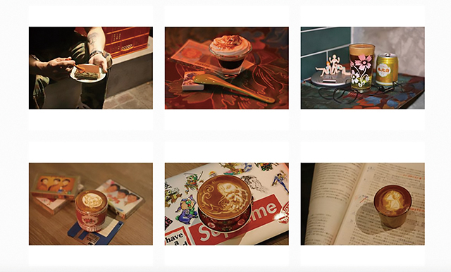 窺視珈琲的Instagram滿載楊嘉祥獨創的拉花與咖啡品項。網路擷圖