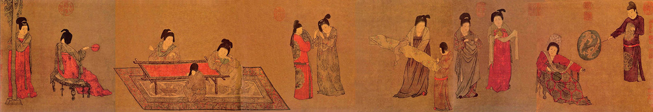周昉的〈揮扇仕女圖〉反映出大唐由盛轉衰的精神面貌。公有領域