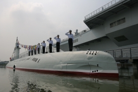 中國上海一艘展覽用的潛艇