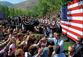 美國大選日益接近，圖為歐巴馬9月13日出席在科羅拉多州舉行的一場競選活動。Getty Images